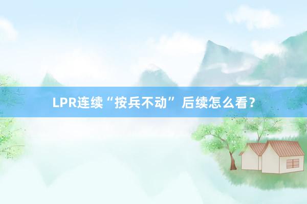 LPR连续“按兵不动” 后续怎么看？