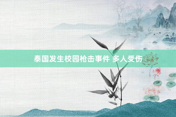 泰国发生校园枪击事件 多人受伤