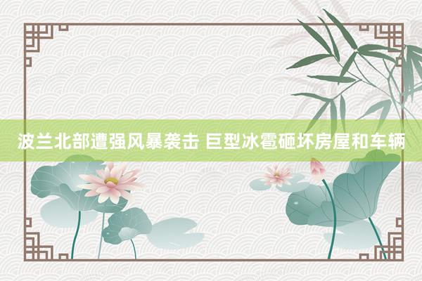 波兰北部遭强风暴袭击 巨型冰雹砸坏房屋和车辆