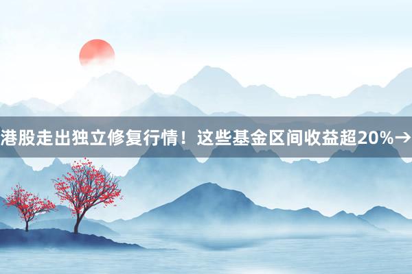 港股走出独立修复行情！这些基金区间收益超20%→