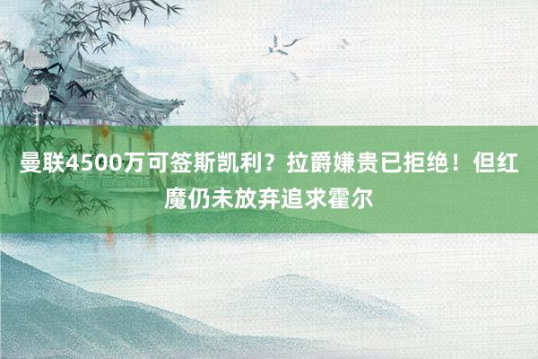 曼联4500万可签斯凯利？拉爵嫌贵已拒绝！但红魔仍未放弃追求霍尔