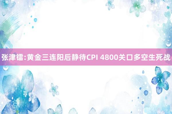张津镭:黄金三连阳后静待CPI 4800关口多空生死战