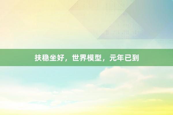 扶稳坐好，世界模型，元年已到
