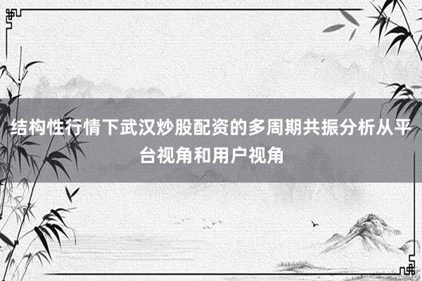 结构性行情下武汉炒股配资的多周期共振分析从平台视角和用户视角