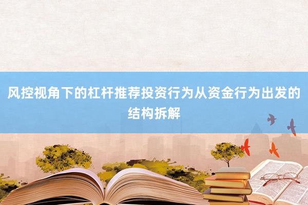 风控视角下的杠杆推荐投资行为从资金行为出发的结构拆解