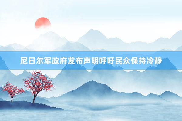 尼日尔军政府发布声明呼吁民众保持冷静