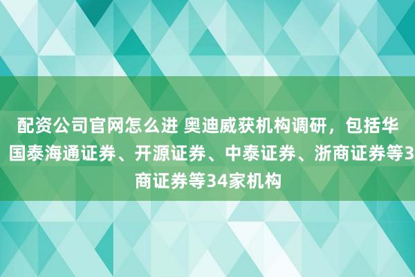 配资公司官网怎么进 奥迪威获机构调研，包括华源证券、国泰海通证券、开源证券、中泰证券、浙商证券等34家机构