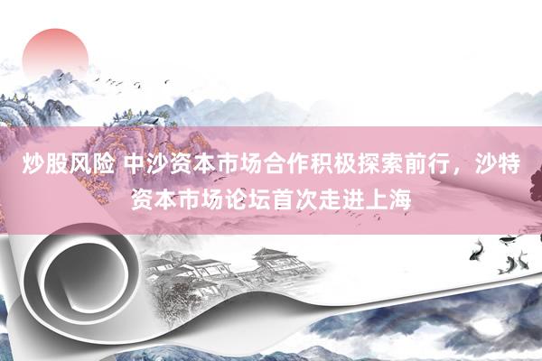 炒股风险 中沙资本市场合作积极探索前行，沙特资本市场论坛首次走进上海