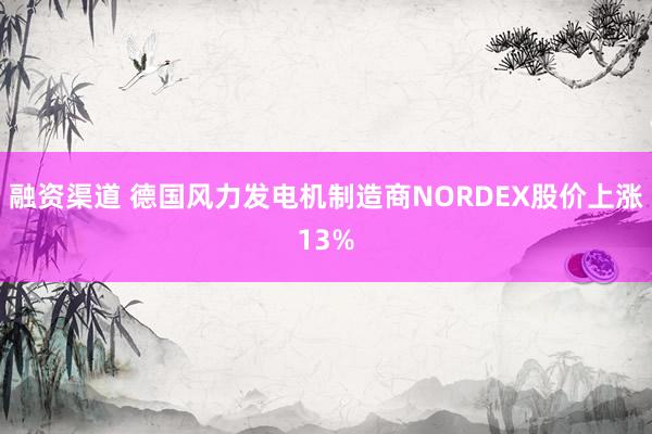 融资渠道 德国风力发电机制造商NORDEX股价上涨13%
